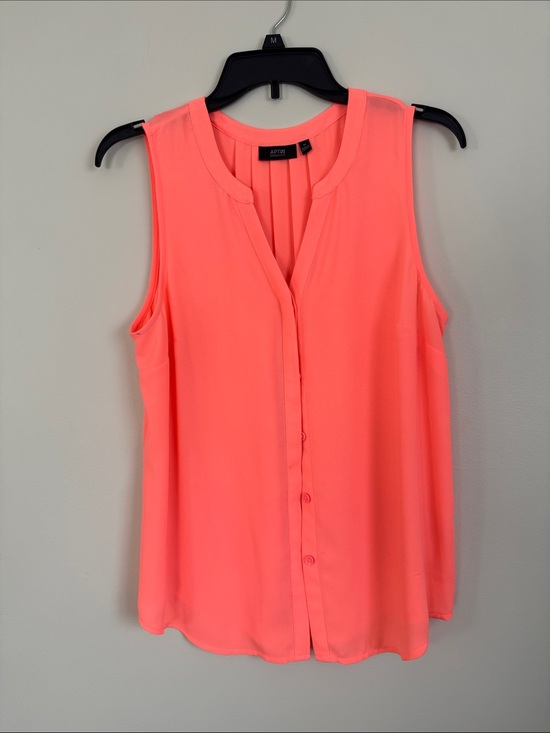 Apt. 9 Tops - Apt. 9 Vibrant Coral Sleeveless Button-Front Top